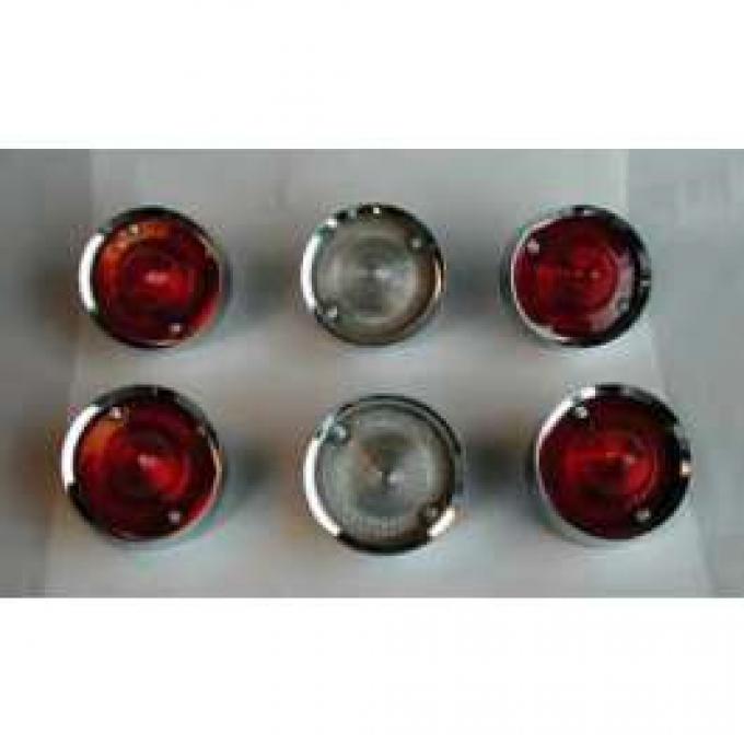 Full Size Chevy Taillight & Back-Up Light Assemblies, Impala, 1958