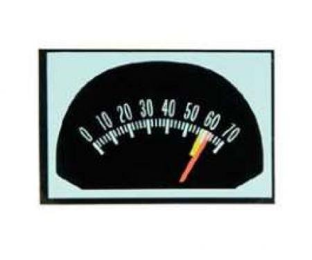 Full Size Chevy Tachometer Face Decal, 7000 RPM & 6200 Red Line, 1963-1964