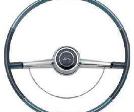Full Size Chevy Steering Wheel, Two-Tone Blue, Impala, 1964