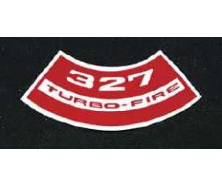 Full Size Chevy Air Cleaner Decal, 327ci Turbo-Fire, 1965-1972