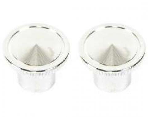 Full Size Chevy Radio Knobs, Outer, Chrome, 1964-1966