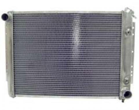 Full Size Chevy Radiator, Aluminum Crossflow, Passenger Side Top Outlet, Northern, 1959-1970