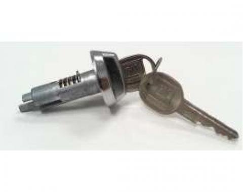 Full Size Chevy Glove Box Lock, With Late Style Keys, 1968-1976