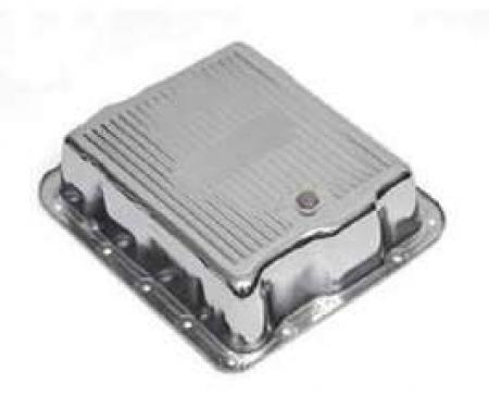 Full Size Chevy Automatic Transmission Pan, Turbo Hydra-Matic 700R4 (TH700R4), Chrome, 1958-1972