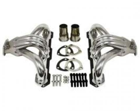 Chevy Full Size Ceramic Coated Shorty Headers, Small Block, 1958-1972