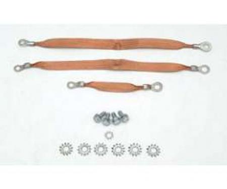 Full Size Chevy Ground Wire Strap Kit, 1958