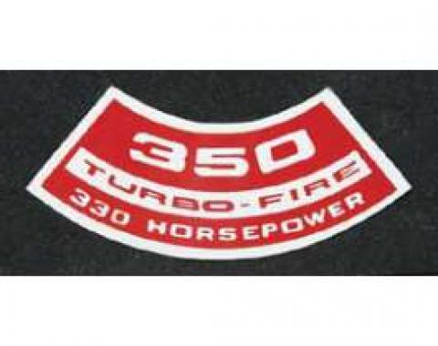 Full Size Chevy Air Cleaner Decal, 350ci/330hp Turbo-Fire