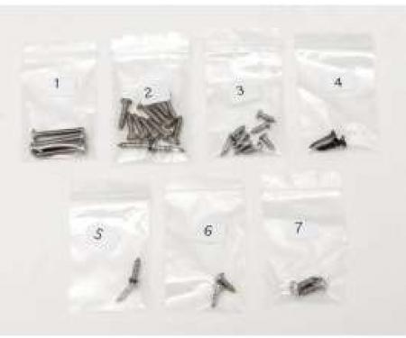 Full Size Chevy Exterior Trim Screw Set, Impala, 1964