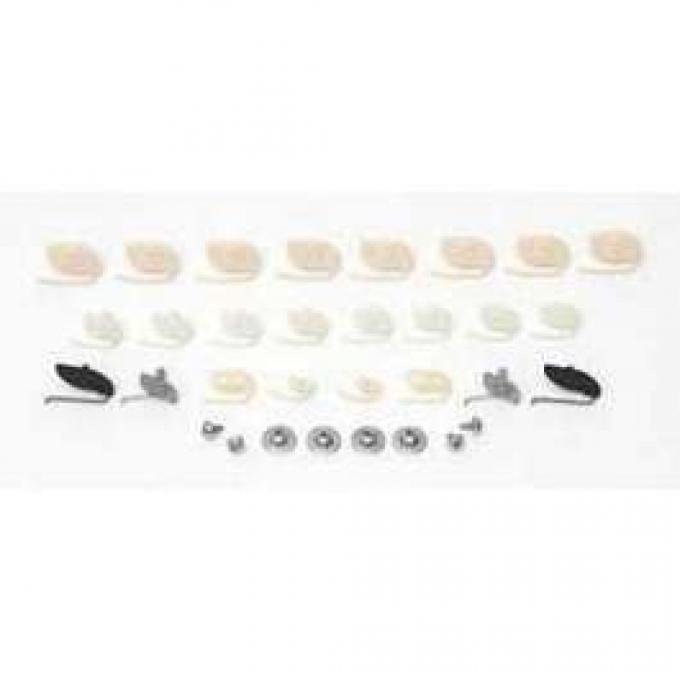 Full Size Chevy Door Molding Clip Set, Impala, 1964