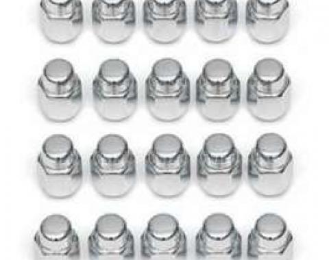 Full Size Chevy Closed End Lug Nuts, Chrome, 1958-1972