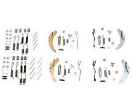 Full Size Chevy Front & Rear Self Adjusting Drum Brake Kit, 1958