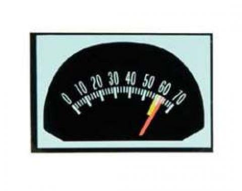 Full Size Chevy Tachometer Face Decal, 7000 RPM & 6200 Red Line, 1963-1964