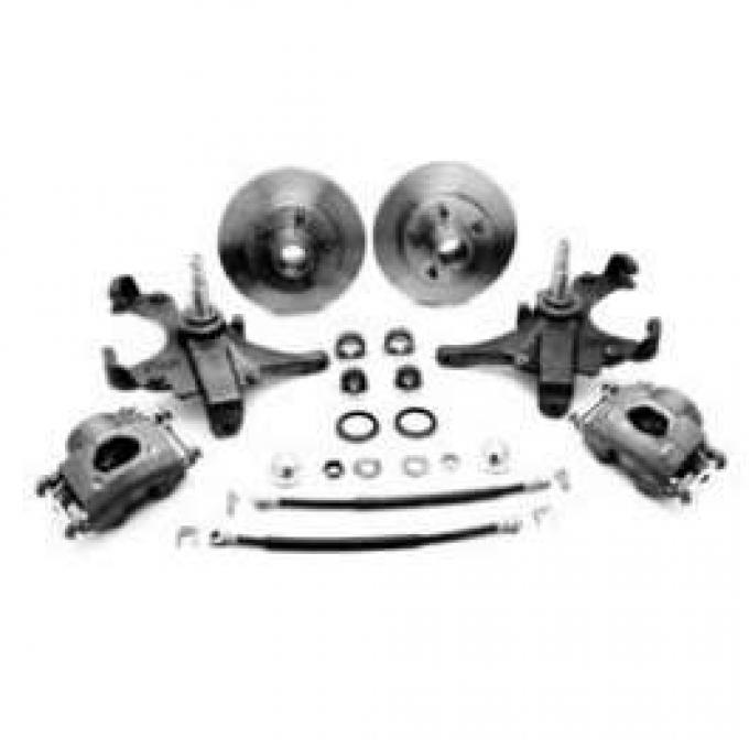 Full Size Chevy Front Drop Spindle Disc Brake Kit, Non-Power, 1958-1964