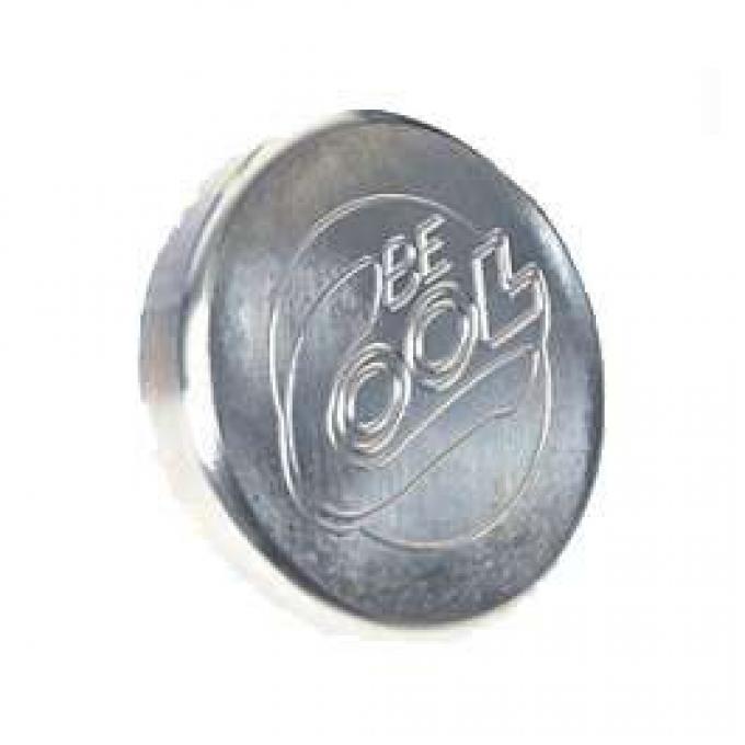 Full Size Chevy Radiator Cap, Be Cool, Billet, Round, Natural Finish