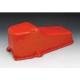 Full Size Chevy Engine Oil Pan, Orange Powder Coated, Small Block, 1958-1979