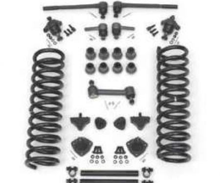 Full Size Chevy Front End Suspension Rebuild Kit, With Heavy-Duty Coil Springs & Polyurethane Bushings, 1958-1960