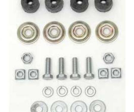 Full Size Chevy Shock Installation Hardware Kit, Front, 1958-1972