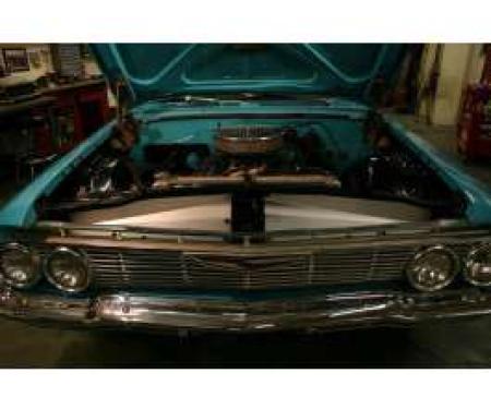 Full Size Chevy Core Support Filler Panels, Clear Anodized, 1961