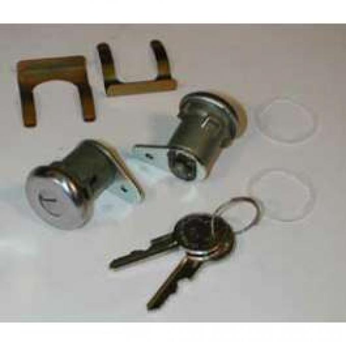 Full Size Chevy Door Locks, With Keys, Sedan, 1961-1964