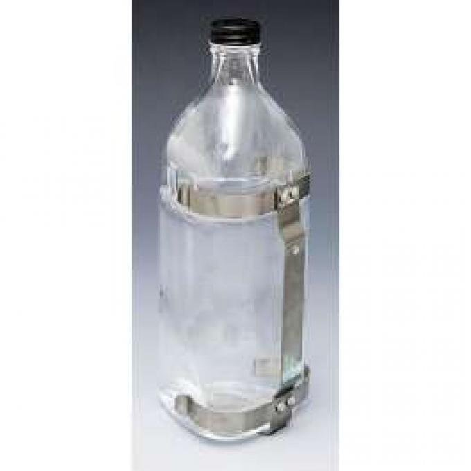 Full Size Chevy Washer Fluid Fill Bottle, With Bracket & Cap, 1961-1969