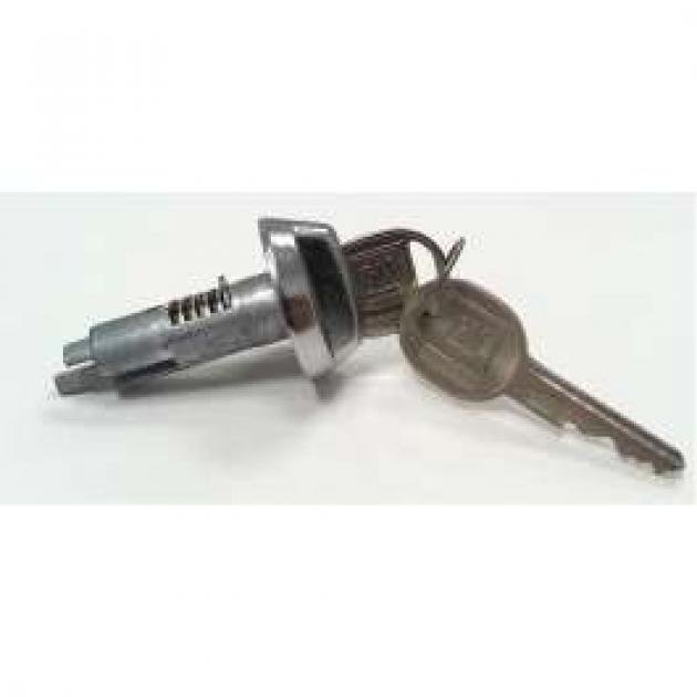 Full Size Chevy Glove Box Lock, With Late Style Keys, 19681976