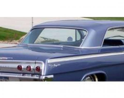 Full Size Chevy Rear Glass, Clear, 2-Door Hardtop, Impala, 1962-1964