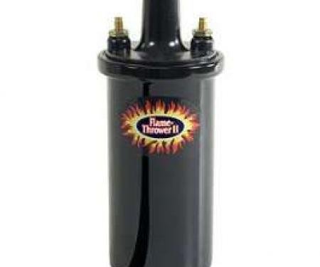 Full Size Chevy Flame Thrower II Ignition Coil, Black, 1958-1974