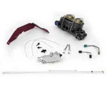 Full Size Chevy Dual Master Cylinder Conversion Kit, Non-Power,With Disc Brakes, 1958-1964