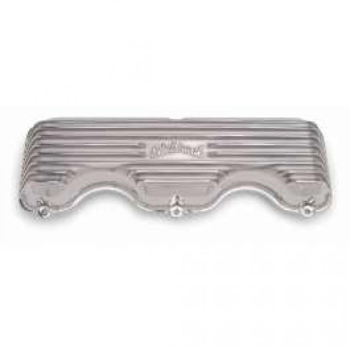 Full Size Chevy Valve Covers, 348 & 409ci, Polished Aluminum, Edelbrock, 1958-1965