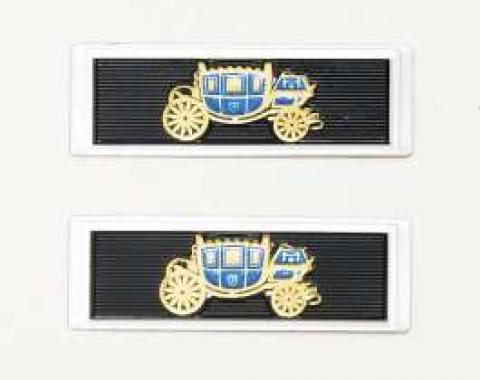 Full Size Chevy Seat Belt Buckle Decals, Standard Interior, 1965-1966