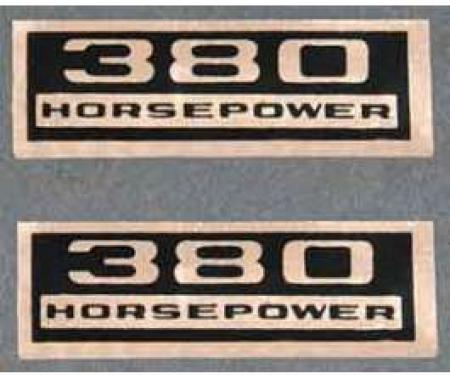 Full Size Chevy Valve Cover Decals, 409ci/380hp, 1962
