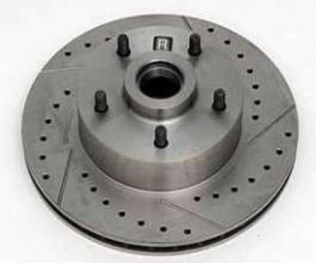 Full Size Chevy Front Disc Brake Rotor, Drilled, Slotted & Vented, Right, 1958-1967