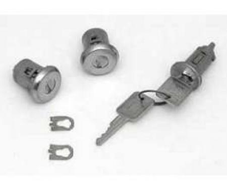 Full Size Chevy Ignition & Door Lock Set, With Late Style Keys, 1966-1967