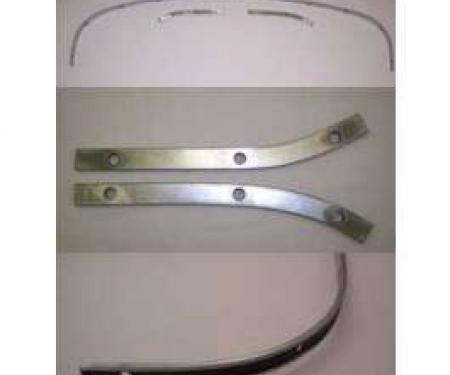 Full Size Chevy Convertible Top Rear Tack Rails, 1967-1968