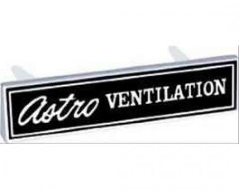 Chevy Dashboard Emblem, Astro Ventilation, 1969-1970