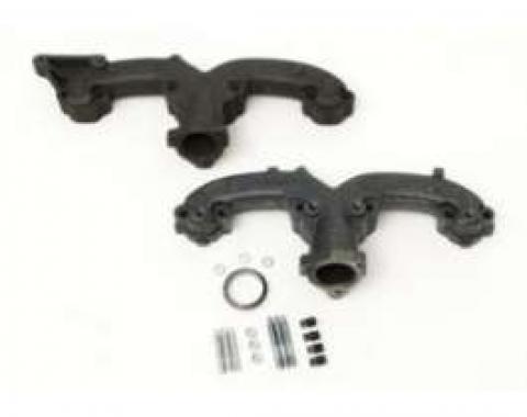 Full Size Chevy Exhaust Manifolds, Rams Horn, With Generator Bracket, Small Block, 2, 1958-1972