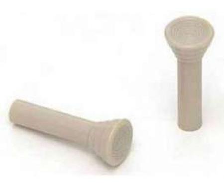 Full Size Chevy Interior Door Lock Knobs, Oyster, 1964