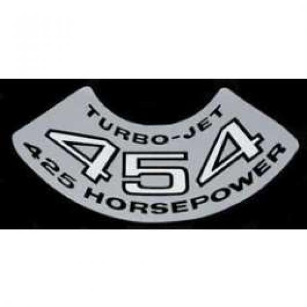 Full Size Chevy Air Cleaner Decal, 454ci/425hp TurboJet
