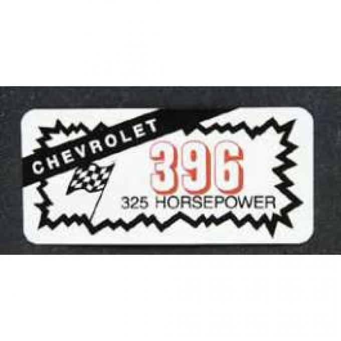 Full Size Chevy Valve-Cover Decal, 396ci/325hp Turbo-Fire, 1965-1972