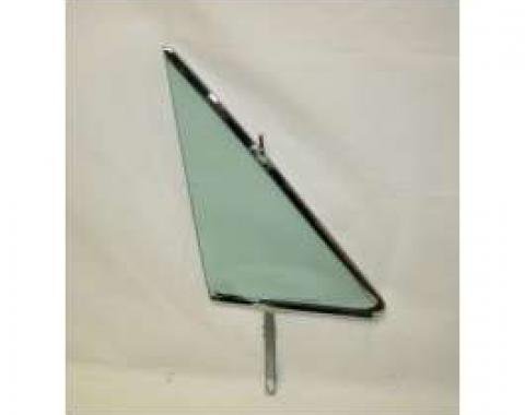 Full Size Chevy Vent Glass Assembly, Right, Green Tinted, Impala Hardtop & Convertible, 1963-1964