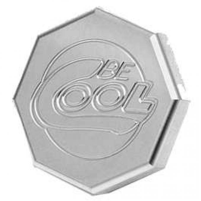 Full Size Chevy Radiator Cap, Be Cool, Billet, Octagon, Natural Finish