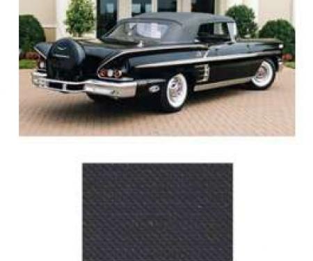 Full Size Chevy Convertible Top, Black, Impala, 1958