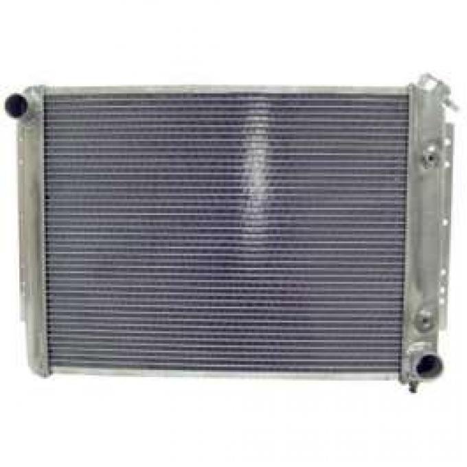 Full Size Chevy Radiator, Aluminum Crossflow, Passenger Side Top Outlet, Northern, 1959-1970