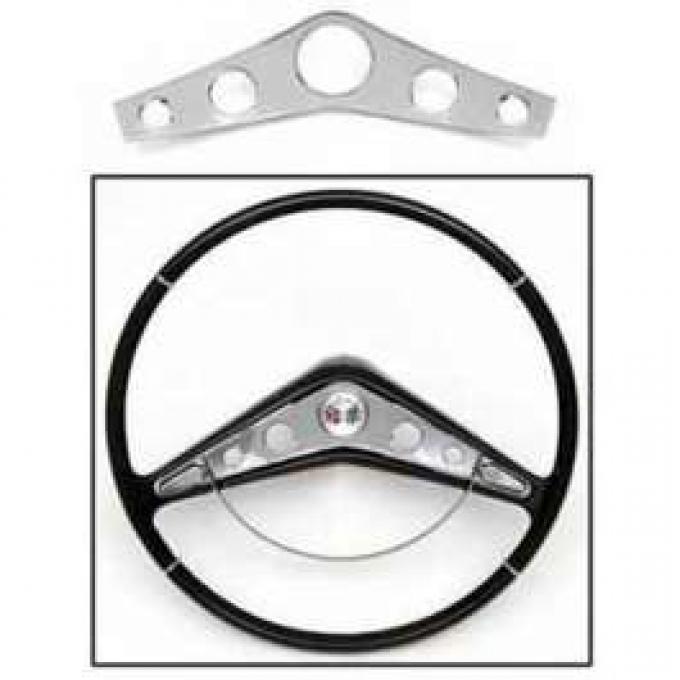 Full Size Chevy Horn Ring Insert, Chrome, Impala, 1958-1960