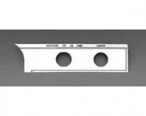 Full Size Chevy Dash Trim, Ignition & Cigarette Section, For Cars Without Air Conditioning, Impala, 1965-1966