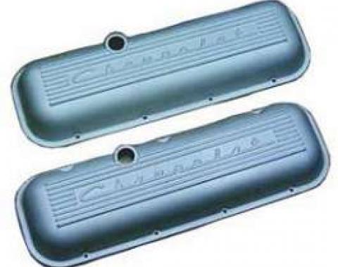 Full Size Chevy Valve Covers, Chevrolet Script, Big Block, Aluminum, 1958-1972