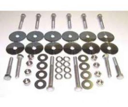 Full Size Chevy Body Mounting Bolt & Washer Set, Stainless Steel, Hardtop & Sedan, 1958