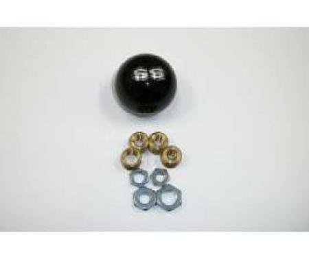 Full Size Chevy Shift Knob Black Billiard With SS Logo