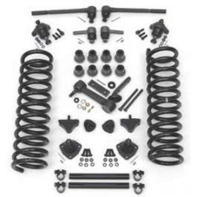 Full Size Chevy Front End Suspension Rebuild Kit, With Heavy-Duty Coil Springs, 1961-1964
