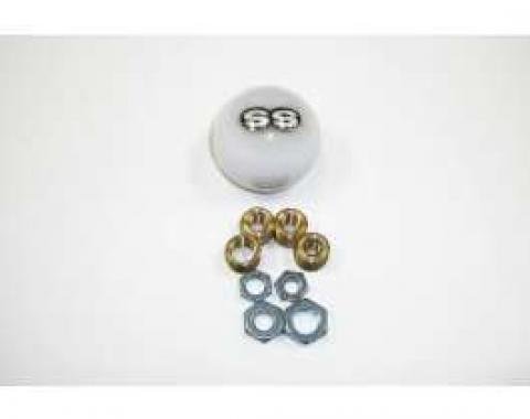 Full Size Chevy Shift Knob White Billiard With SS Logo